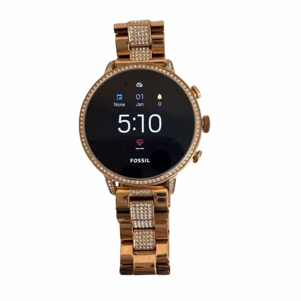 Fossil Gen 4 Smartwatch Venture HR 40mm - Rose Gold-Tone Stainless Steel FTW6011